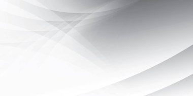 Soyut beyaz ve gri renk, geometrik yuvarlak şekilli modern tasarım çizgileri. Vektör illüstrasyonu.