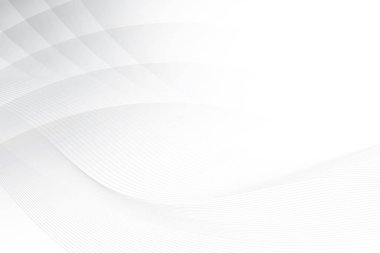 Soyut beyaz ve gri renk, geometrik yuvarlak şekilli modern tasarım çizgileri. Vektör illüstrasyonu.