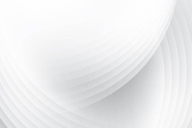 Soyut beyaz ve gri renk, geometrik yuvarlak şekilli modern tasarım çizgileri. Vektör illüstrasyonu.