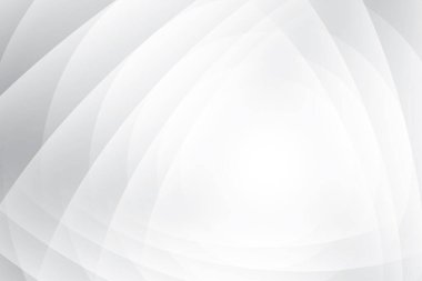 Soyut beyaz ve gri renk, geometrik yuvarlak şekilli modern tasarım çizgileri. Vektör illüstrasyonu.