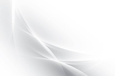 Soyut beyaz ve gri renk, geometrik yuvarlak şekilli modern tasarım çizgileri. Vektör illüstrasyonu.