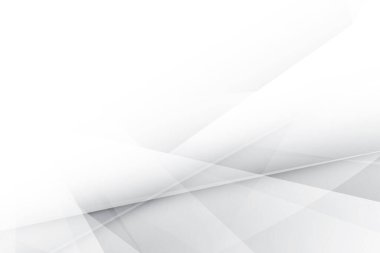 Soyut beyaz ve gri renk, modern tasarım çizgileri geometrik şekilli arka plan. Vektör illüstrasyonu.
