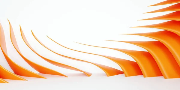 Abstrakcyjny Pomarańczowy Biały Tło Kolor Krzywej Linii Ilustracja Renderowania — Zdjęcie stockowe