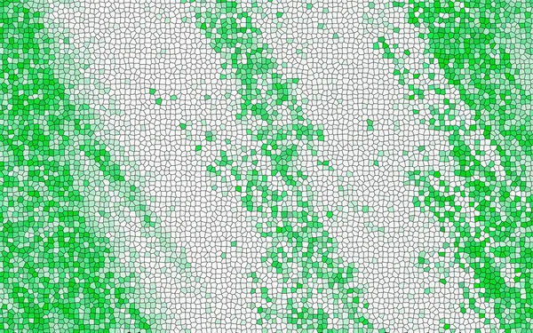 ボルノイ模様のカラフルな緑と白の抽象的な背景 3Dレンダリングイラスト — ストック写真