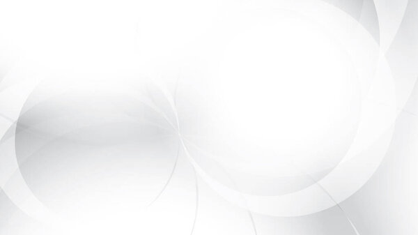 Abstract white and gray color background with geometric round shape. Vector illustration.