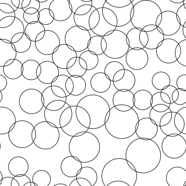 Бесшовный Узор Формой Круга Черно Белый Цвет Современный Дизайн Полосы — стоковый вектор