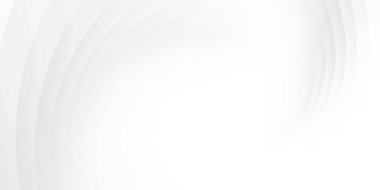 Geometrik yuvarlak şekilli soyut beyaz ve gri arkaplan. Vektör illüstrasyonu.