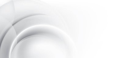 Geometrik yuvarlak şekilli soyut beyaz ve gri arkaplan. Vektör illüstrasyonu.