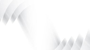 Geometrik yuvarlak şekilli soyut beyaz ve gri arkaplan. Vektör illüstrasyonu.