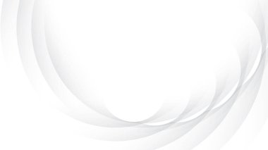 Geometrik yuvarlak şekilli soyut beyaz ve gri arkaplan. Vektör illüstrasyonu.