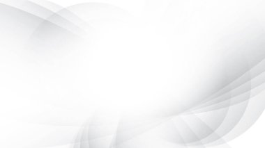 Soyut beyaz ve gri renk, geometrik yuvarlak şekilli modern tasarım çizgileri. Vektör illüstrasyonu.