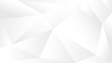 Çokgen, düşük polyester desenli soyut geometrik beyaz ve gri arkaplan. Vektör illüstrasyonu.