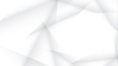 Çokgen, düşük polyester desenli soyut geometrik beyaz ve gri arkaplan. Vektör illüstrasyonu.