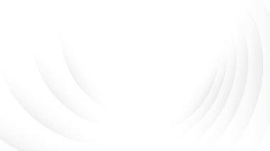 Soyut beyaz ve gri renk, modern tasarım çizgileri yuvarlak şekilli arka plan. Vektör illüstrasyonu.