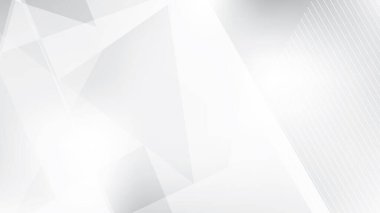 Soyut beyaz ve gri renk, modern tasarım çizgileri geometrik şekilli arka plan. Vektör illüstrasyonu.