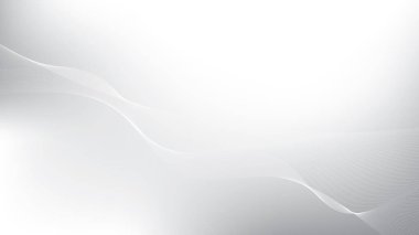 Soyut beyaz ve gri renk, modern tasarım çizgili arka plan dalgalı desenli. Vektör illüstrasyonu.