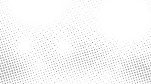 Fondo Color Blanco Gris Abstracto Con Efecto Medio Tono Patrón — Vector de stock