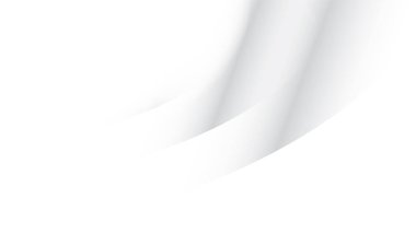 Soyut beyaz ve gri renk, geometrik yuvarlak şekilli modern tasarım çizgileri. Vektör illüstrasyonu.