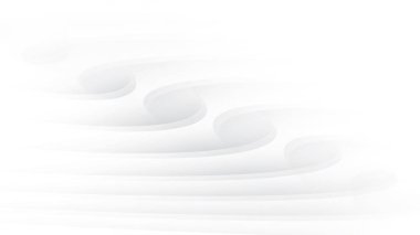 Soyut beyaz ve gri renk, geometrik yuvarlak şekilli modern tasarım çizgileri. Vektör illüstrasyonu.