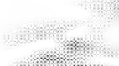 Soyut beyaz ve gri arkaplan, yarım ton efektli, nokta desenli. Vektör illüstrasyonu.