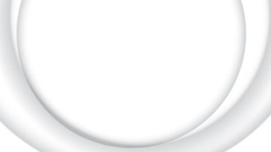 Soyut beyaz ve gri renk, geometrik yuvarlak şekilli modern tasarım çizgileri. Vektör illüstrasyonu.