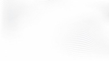 Soyut beyaz ve gri renk, modern tasarım çizgili arka plan eğri çizgileri, dalgalı desen. Vektör illüstrasyonu.