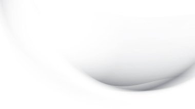 Soyut beyaz ve gri renk, geometrik yuvarlak şekilli modern tasarım çizgileri. Vektör illüstrasyonu.