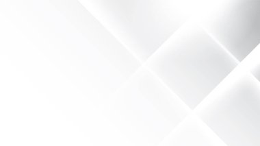 Soyut beyaz ve gri renk, geometrik dikdörtgen şekilli modern tasarım çizgileri. Vektör illüstrasyonu.