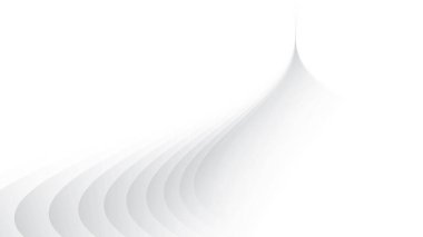 Soyut beyaz ve gri renk, geometrik yuvarlak şekilli modern tasarım çizgileri. Vektör illüstrasyonu.