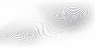 Soyut beyaz ve gri renk, modern tasarım çizgili arka plan eğri çizgileri, dalgalı desen. Vektör illüstrasyonu.