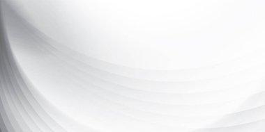 Soyut beyaz ve gri renk, geometrik yuvarlak şekilli modern tasarım çizgileri. Vektör illüstrasyonu.