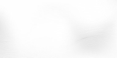 Soyut beyaz ve gri renk, modern tasarım çizgili arka plan eğri çizgileri, dalgalı desen. Vektör illüstrasyonu.