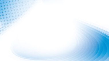 Eğri çizgileri ve nokta desenli soyut beyaz ve mavi arkaplan. Vektör illüstrasyonu.