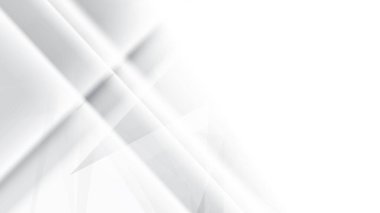 Soyut beyaz ve gri renk, modern tasarım çizgileri geometrik şekilli arka plan. Vektör illüstrasyonu.