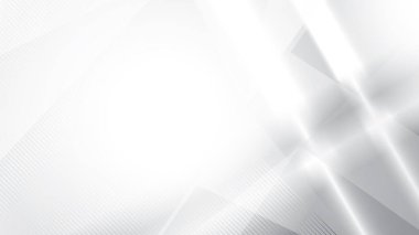 Soyut beyaz ve gri renk, geometrik üçgen şekilli modern tasarım çizgileri. Vektör illüstrasyonu.