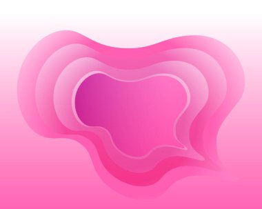 Çerçeve ve etiket için kullanılan yuvarlak şekilli soyut beyaz ve pembe arkaplan. Vektör illüstrasyonu.