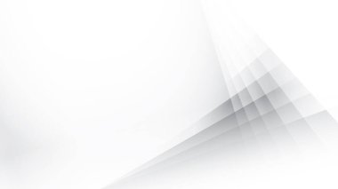 Soyut geometrik beyaz ve gri renk, modern tasarım çizgili arka plan düz çizgiler, dikdörtgen şekil. Vektör illüstrasyonu.