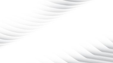 Soyut beyaz ve gri renk, modern tasarım çizgili arka plan eğri çizgileri, dalgalı desen. Vektör illüstrasyonu.