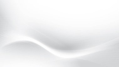 Soyut beyaz ve gri renk, modern tasarım çizgili arka plan eğri çizgileri, dalgalı desen. Vektör illüstrasyonu.