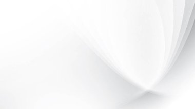 Soyut beyaz ve gri renk, eğri çizgileri olan modern tasarım çizgileri. Vektör illüstrasyonu.