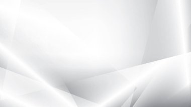 Soyut beyaz ve gri renk, modern tasarım çizgileri geometrik şekilli arka plan. Vektör illüstrasyonu.