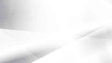 Soyut beyaz ve gri renk, modern tasarım çizgileri geometrik şekilli arka plan. Vektör illüstrasyonu.