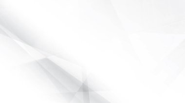 Soyut beyaz ve gri renk, modern tasarım çizgileri geometrik şekilli arka plan. Vektör illüstrasyonu.