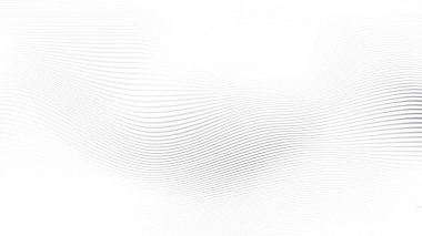 Soyut beyaz ve gri renk, modern tasarım çizgili arka plan eğri çizgileri, dalgalı desen. Vektör illüstrasyonu.