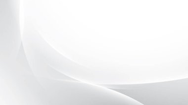 Soyut beyaz ve gri renk, eğri çizgileri olan modern tasarım çizgileri. Vektör illüstrasyonu.