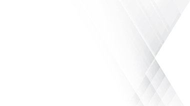 Soyut beyaz ve gri renk, modern tasarım çizgileri geometrik üçgen şekli ve düz çizgileri olan arka plan. Vektör illüstrasyonu.