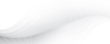 Soyut beyaz ve gri renk, eğri çizgileri olan modern tasarım çizgileri. Vektör illüstrasyonu.