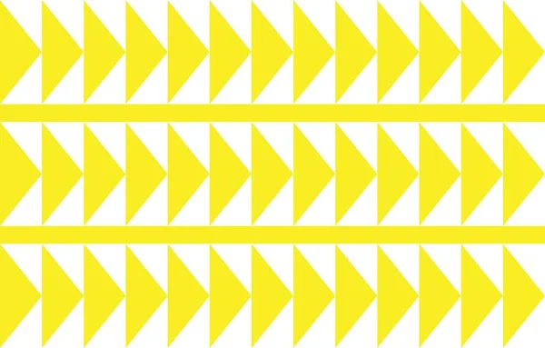 Vzor Žlutých Trojúhelníků Opakovat Bezešvém Vzorově Vektorové Ilustrace Bílém Pozadí — Stockový vektor