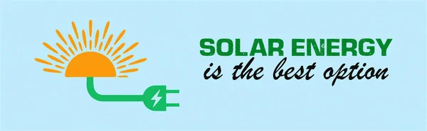 Solenergi Illustration Med Sol Och Rosett — Stockfoto