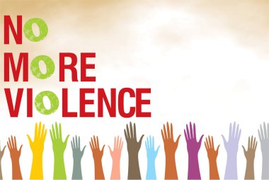 Let's ensure no more violence. International Day of non-violence poster or banner for campaign on media and web. Good for designing flyer, greeting card, inspirational social media post and stickers. clipart